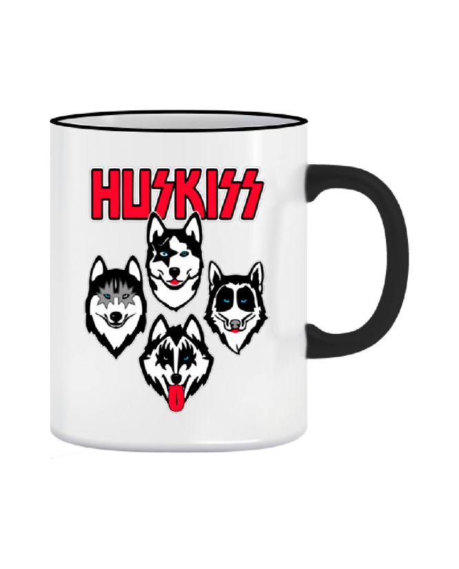 Puodelis  Kiss huskiss